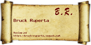 Bruck Ruperta névjegykártya